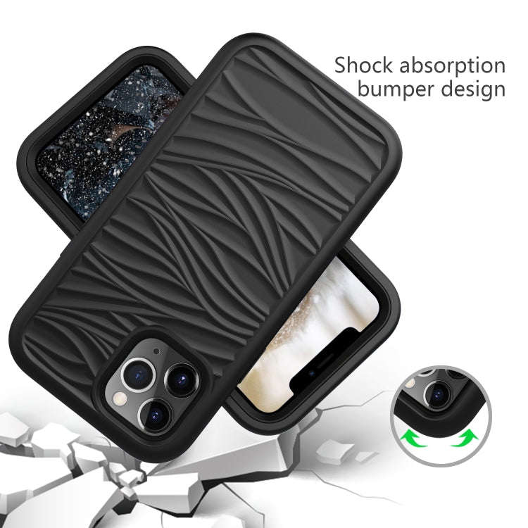 For iPhone 12 Pro / 12 Max Wave Pattern 3 in 1 Silicone+PC Shockproof Protective Case, For iPhone...