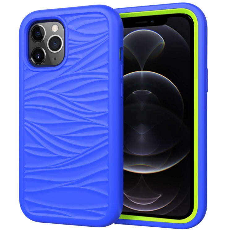 For iPhone 12 Pro / 12 Max Wave Pattern 3 in 1 Silicone+PC Shockproof Protective Case, For iPhone...