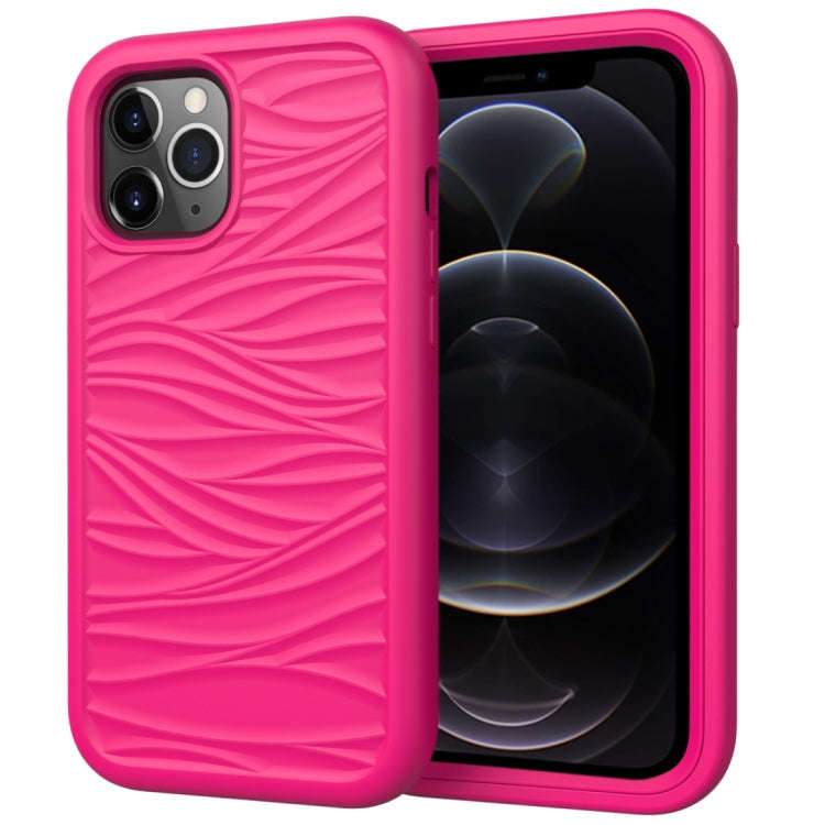 For iPhone 12 Pro / 12 Max Wave Pattern 3 in 1 Silicone+PC Shockproof Protective Case, For iPhone...