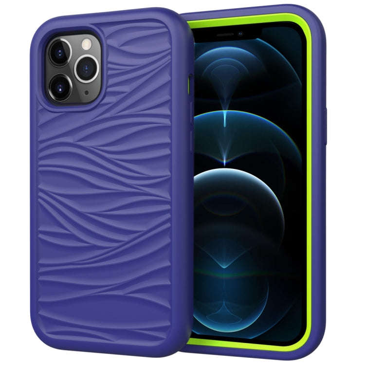 For iPhone 12 Pro Max Wave Pattern 3 in 1 Silicone+PC Shockproof Protective Case, For iPhone 12 P...