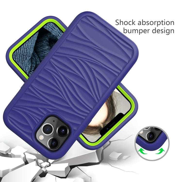 For iPhone 12 Pro Max Wave Pattern 3 in 1 Silicone+PC Shockproof Protective Case, For iPhone 12 P...
