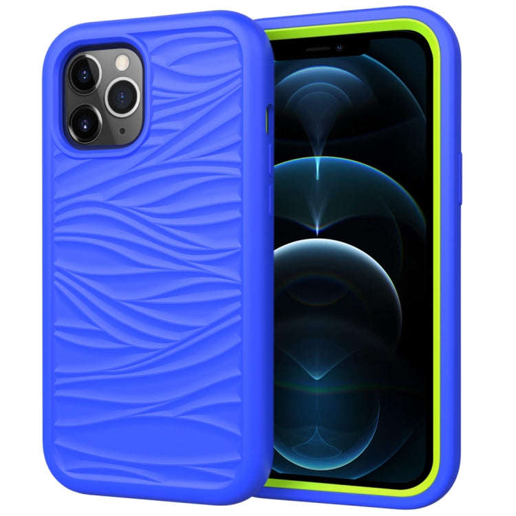 For iPhone 12 Pro Max Wave Pattern 3 in 1 Silicone+PC Shockproof Protective Case, For iPhone 12 P...