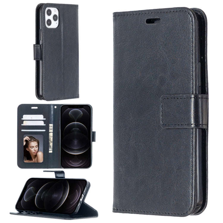 For iPhone 12 Pro / 12 Max Crazy Horse Texture Horizontal Flip Leather Case with Holder & Card Sl...