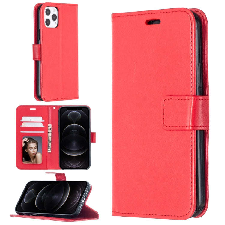 For iPhone 12 Pro / 12 Max Crazy Horse Texture Horizontal Flip Leather Case with Holder & Card Sl...