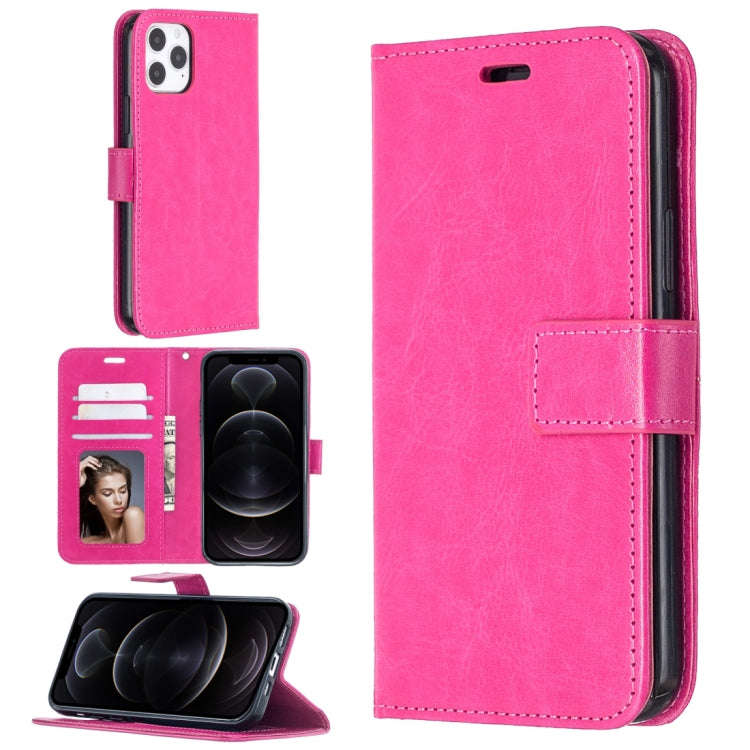 For iPhone 12 Pro / 12 Max Crazy Horse Texture Horizontal Flip Leather Case with Holder & Card Sl...