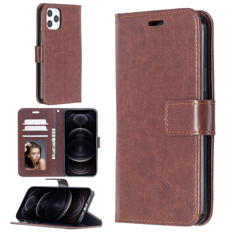 For iPhone 12 Pro / 12 Max Crazy Horse Texture Horizontal Flip Leather Case with Holder & Card Sl...