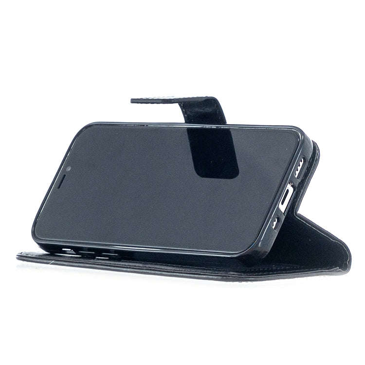 For iPhone 12 Crazy Horse Texture Horizontal Flip Leather Case with Holder & Card Slots & Wallet ...