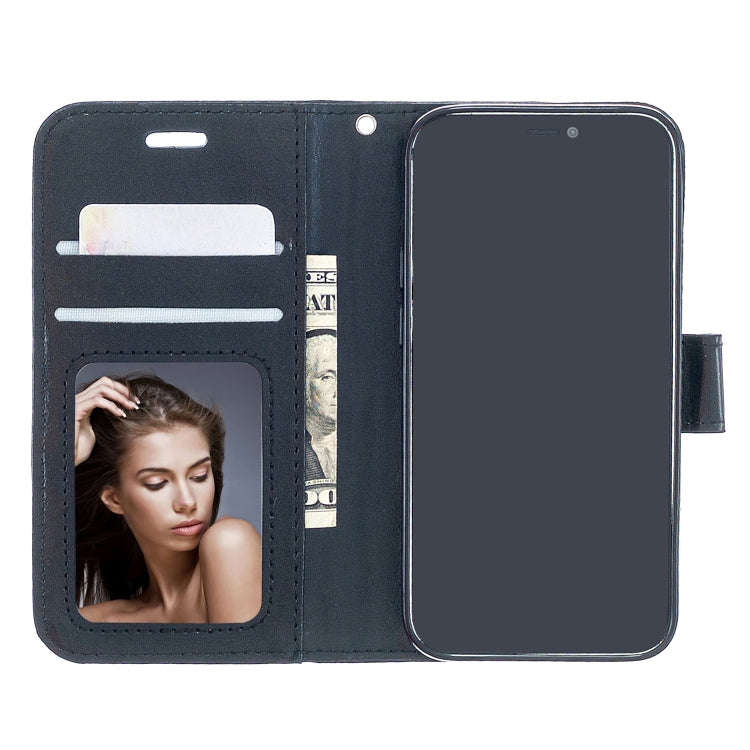 For iPhone 12 Crazy Horse Texture Horizontal Flip Leather Case with Holder & Card Slots & Wallet ...