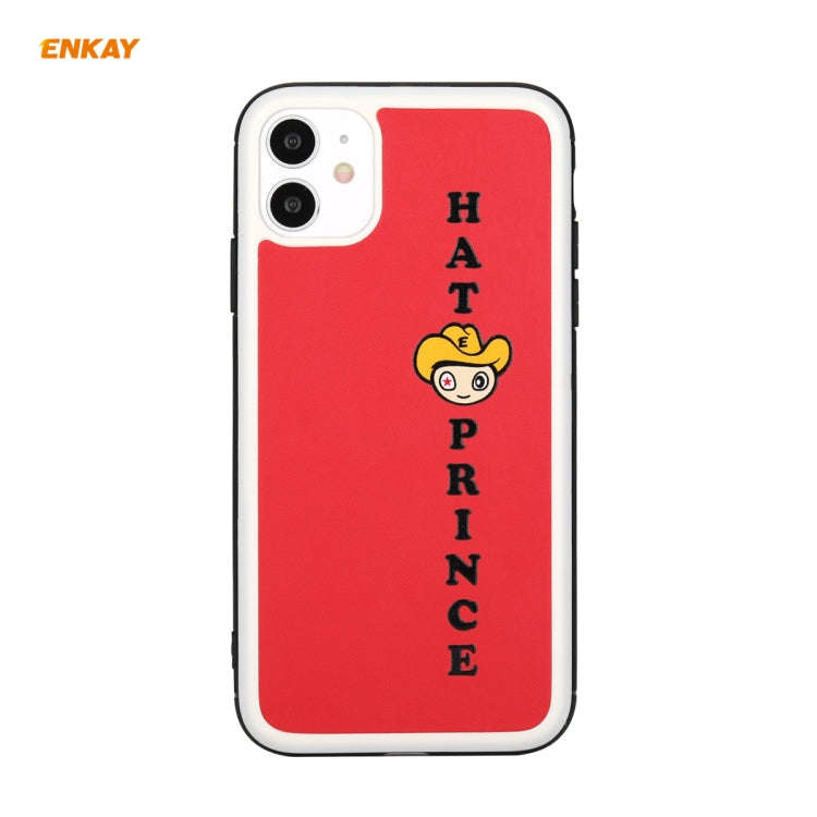 For iPhone 11 Hat-Prince ENKAY ENK-PC046 Cartoon Series PU Leather + PC Hard Slim Case Shockproof...