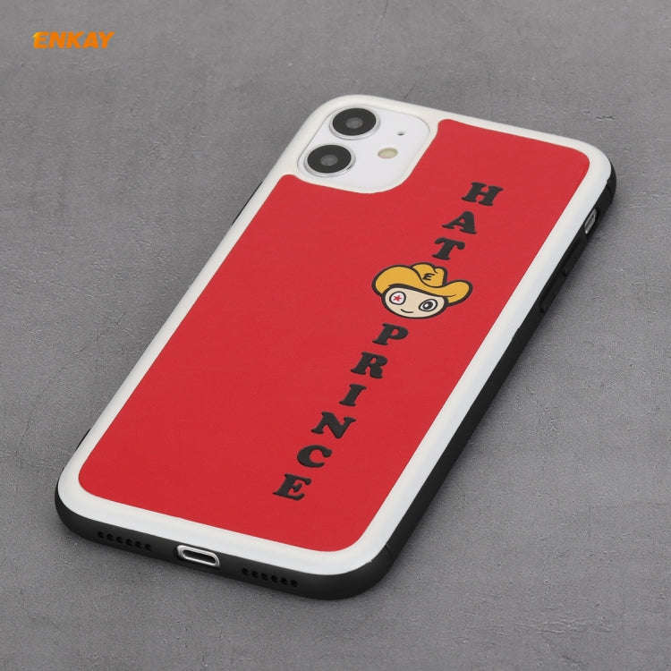 For iPhone 11 Hat-Prince ENKAY ENK-PC046 Cartoon Series PU Leather + PC Hard Slim Case Shockproof...