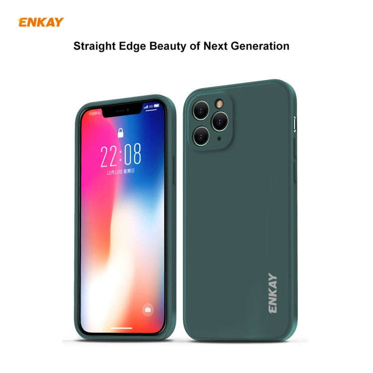 For iPhone 11 Pro Hat-Prince ENKAY ENK-PC0652 Liquid Silicone Straight Edge Shockproof Protective...