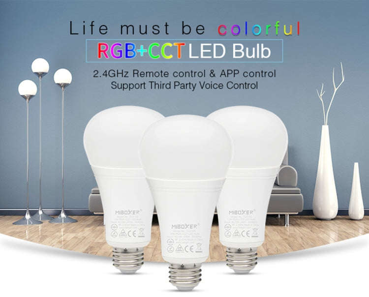 FUT105 12W RGB + CCT LED Bulb Light E27 Indoor Light 2.4G Remote Smart Phone APP Control Bedroom ...
