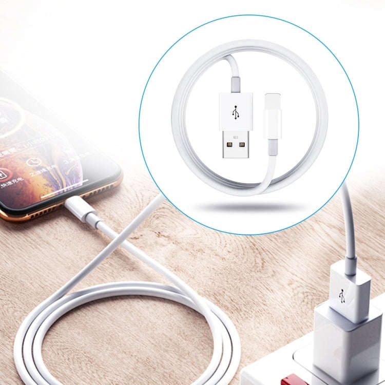 Dual USB Portable Travel Charger + 1 Meter USB to 8 Pin Data Cable, US Plug