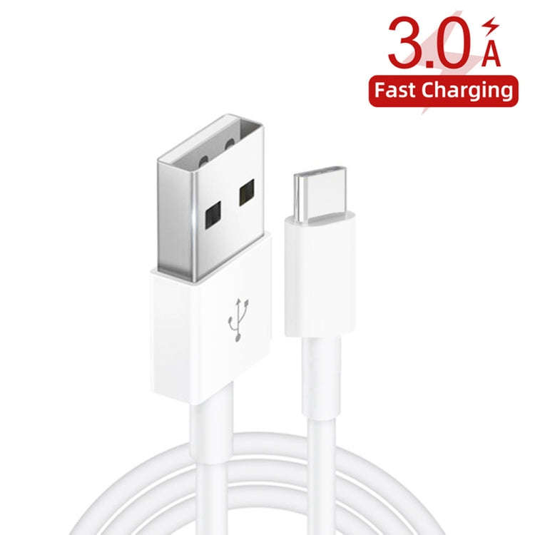 YSY-349 QC3.0 Dual Port USB Car Charger + 3A USB to USB-C / Type-C Data Cable, Length: 1m, with U...