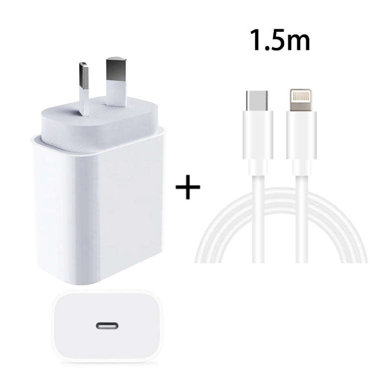 PD 20W PD 3.0 Travel Fast Charger Power Adapter with USB-C / Type-C to 8 Pin Fast Charge Data Cab...