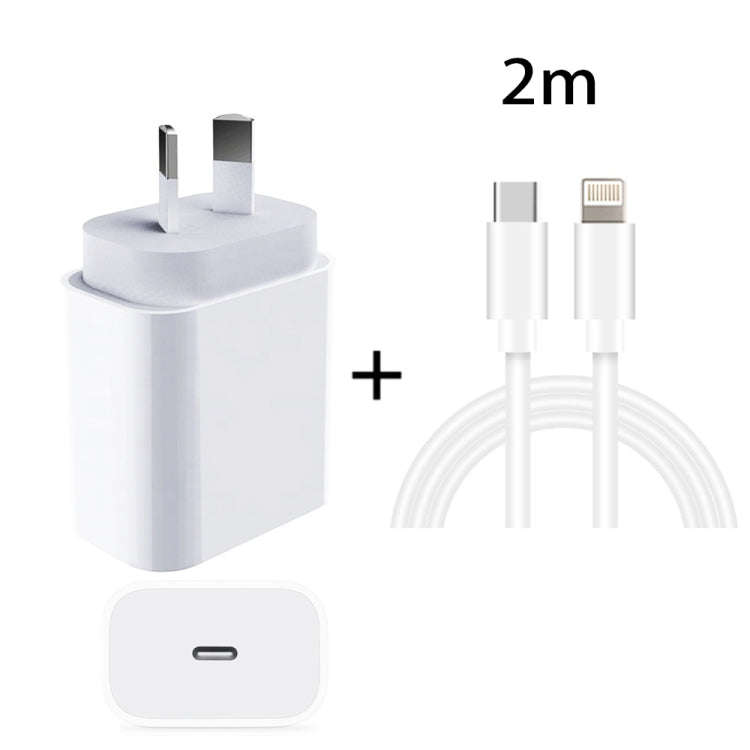 PD 20W PD 3.0 Travel Fast Charger Power Adapter with USB-C / Type-C to 8 Pin Fast Charge Data Cab...