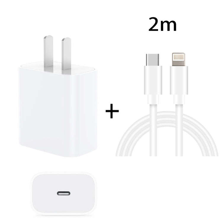 PD 20W Single USB-C / Type-C Port Travel Charger + 3A PD3.0 USB-C / Type-C to 8 Pin Fast Charge D...