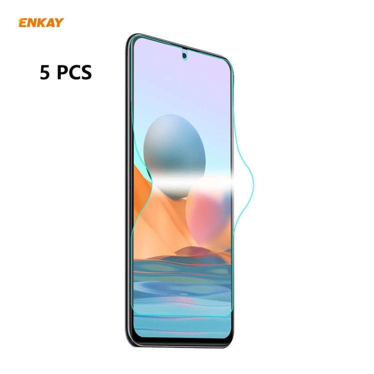 5 PCS ENKAY Hat-Prince Full Glue Full Coverage Screen Protector Explosion-proof Hydrogel Film, Fo...