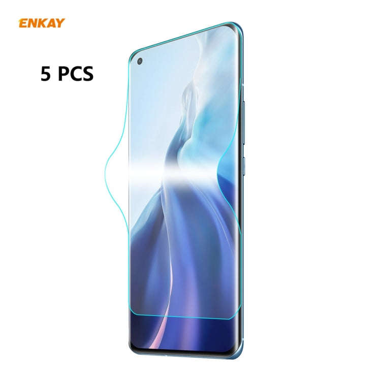 5 PCS ENKAY Hat-Prince Full Glue Full Coverage Screen Protector Explosion-proof Hydrogel Film, Fo...