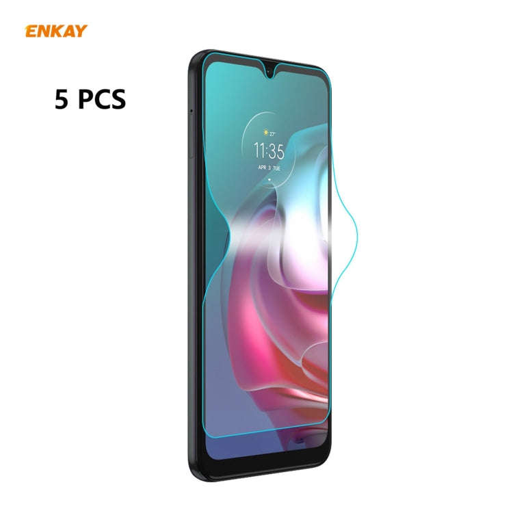 5 PCS ENKAY Hat-Prince Full Glue Full Coverage Screen Protector Explosion-proof Hydrogel Film, Fo...