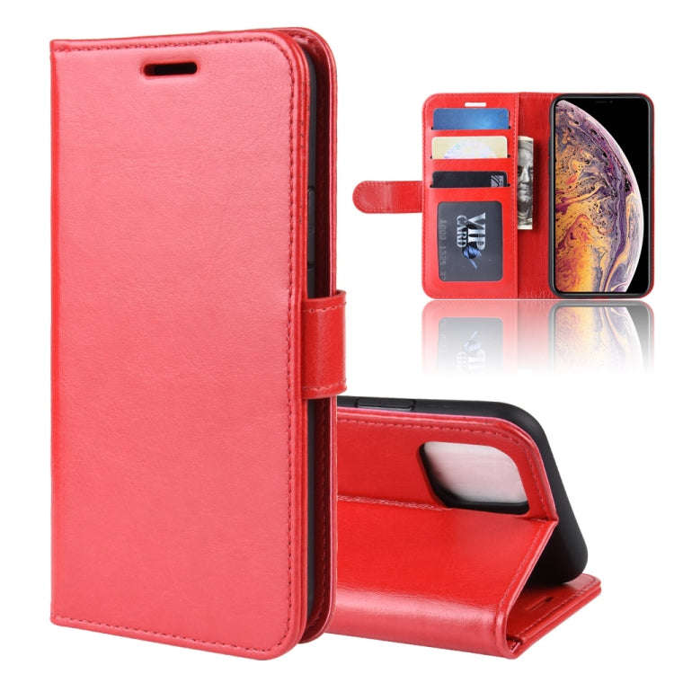 R64 Texture Single Fold Horizontal Flip Leather Case for iPhone XI MAX, with Holder & Card Slots ...