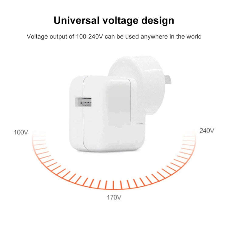 12W USB Charger + USB to 8 Pin Data Cable for iPad / iPhone / iPod Series, AU Plug