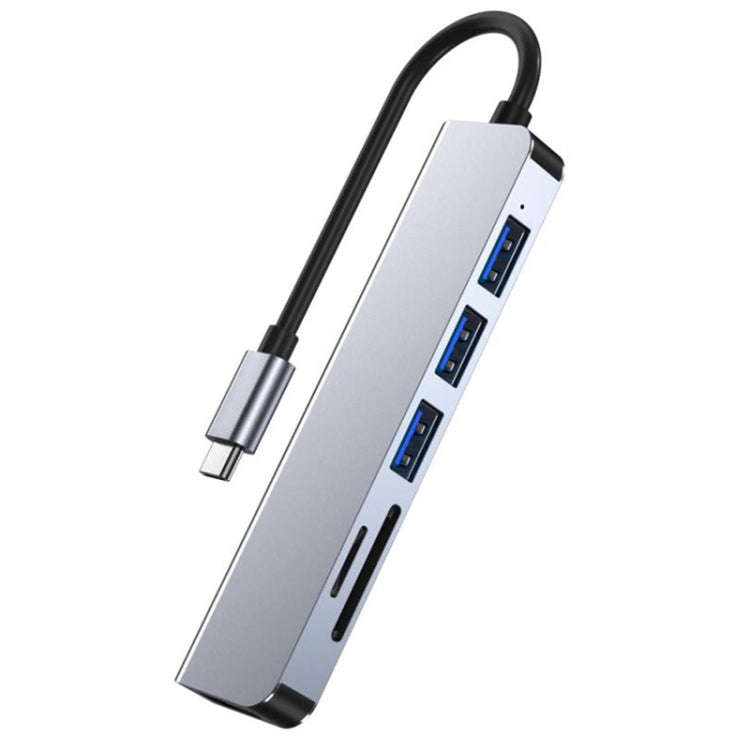 6 in 1 Type C to 3 x USB Ports + SD/TF + HDMI Docking Station