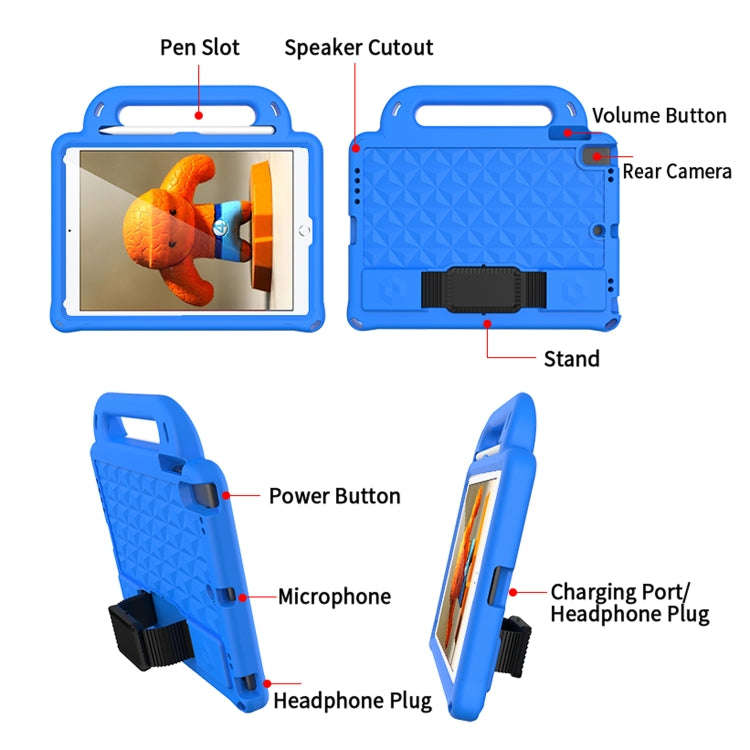Diamond Series EVA Anti-Fall Shockproof Sleeve Protective Shell Case with Holder & Strap, For iPa...