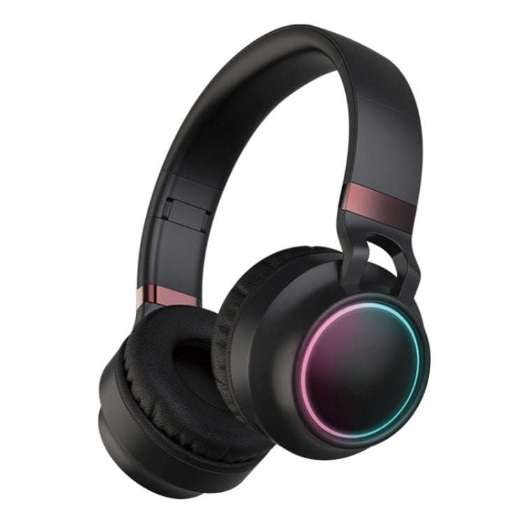 Colorful LED Bluetooth 5.0 Headphones Foldable Wireless HiFi Stereo Headset with Mic, Support TF ...