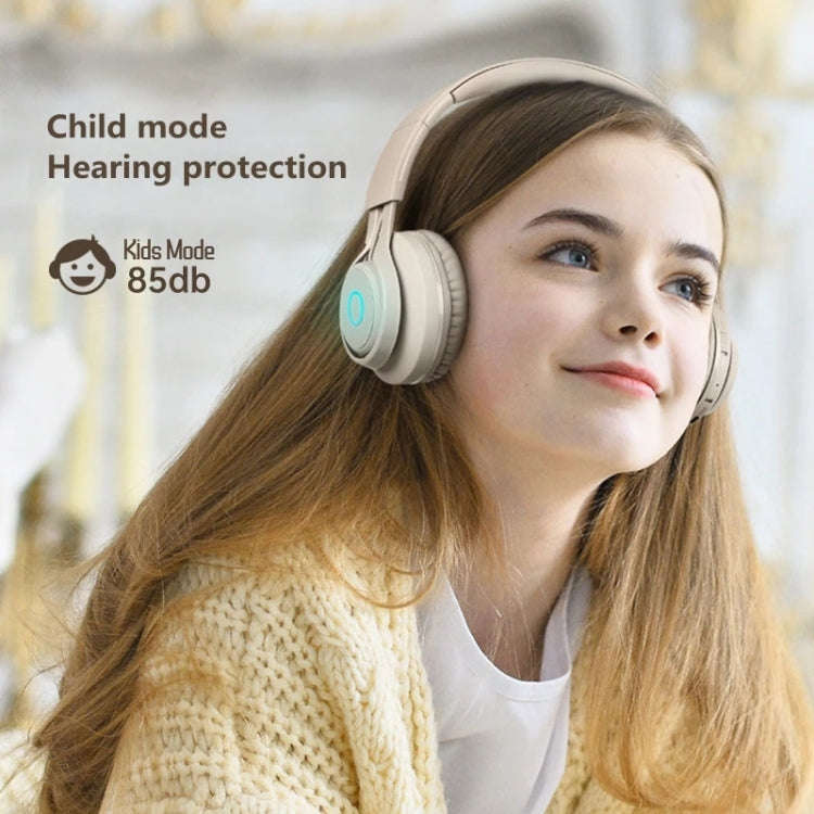 BT06C Cute Wireless Bluetooth 5.0 Headset for Children with Microphone LED Light Suppport Aux-in