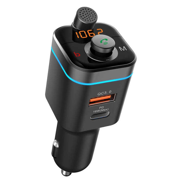 C72 Car MP3 Player Receiver FM Transmitter PD18W USB-C Car Charger Phone Music Player, C72