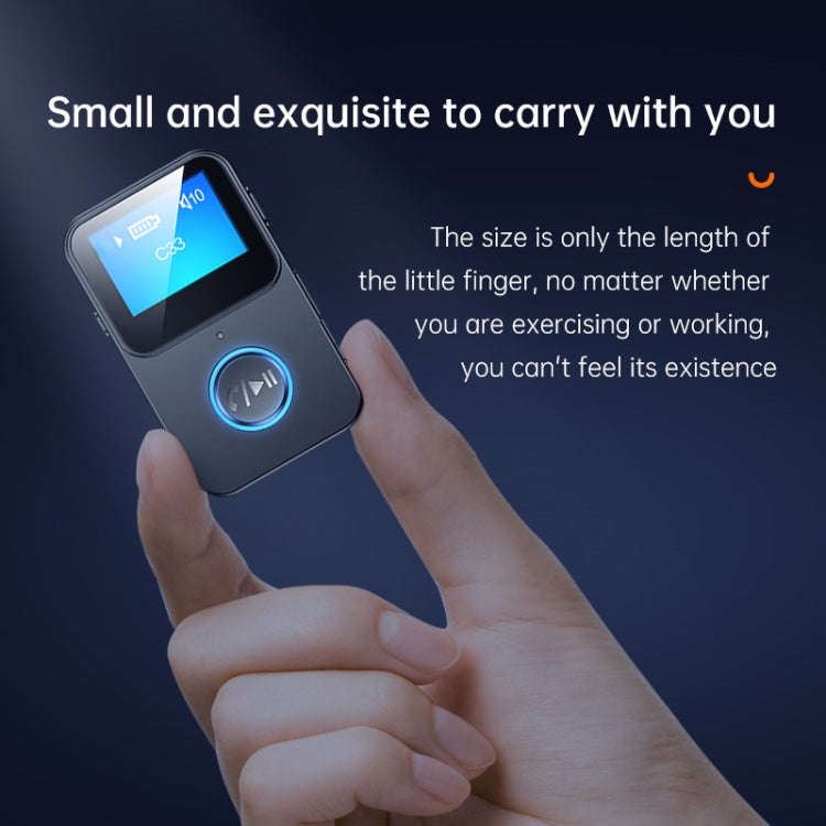 C33 Bluetooth 5.0 Audio Receiver Transmitter Portable MP3 Player with LCD Display Support Remote ...