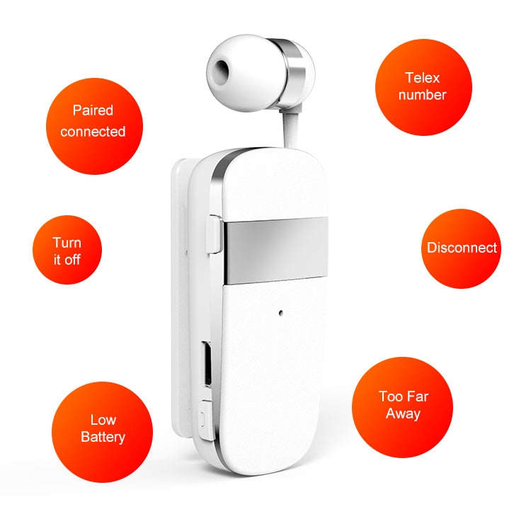 K53 Stereo Wireless Bluetooth Headset Calls Remind Vibration Wear-Clip Driver Auriculares Earphon...