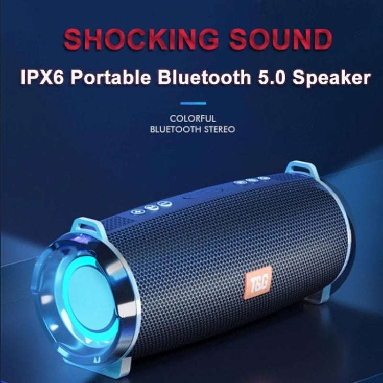 T&G TG192 LED Flashing Light Portable Wireless Bass 3D Stereo Bluetooth Speaker, Support FM / TF ...