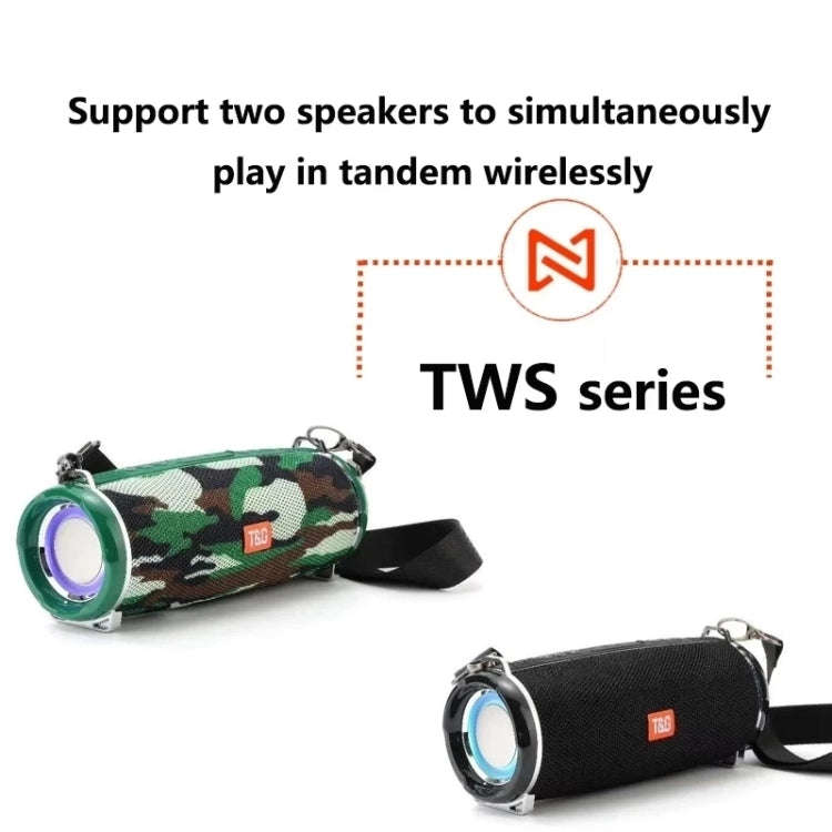 T&G TG192 LED Flashing Light Portable Wireless Bass 3D Stereo Bluetooth Speaker, Support FM / TF ...