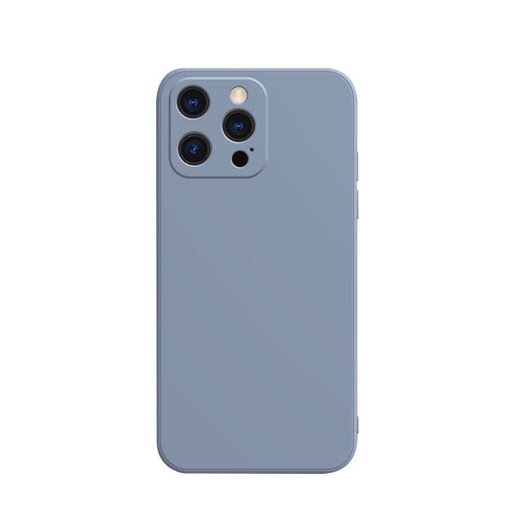 Solid Color Cube Straight Edge Liquid Silicone Lining Flannel Case, For iPhone 13 mini, For iPhon...