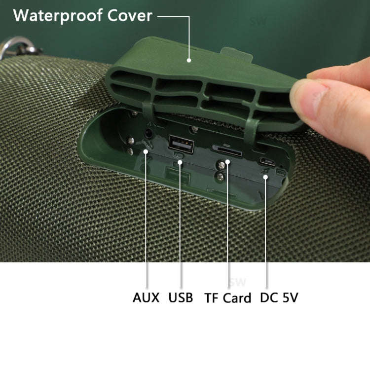 T&G TG187 Portable Waterproof Wireless Bass Surround Bluetooth Speaker with Shoulder Strap, Suppo...