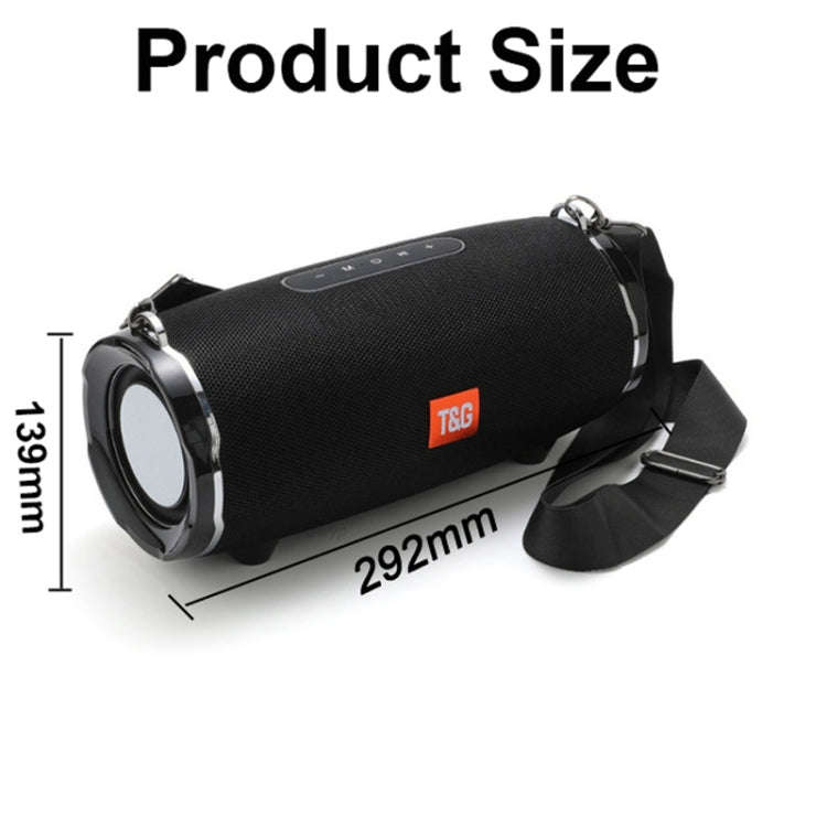 T&G TG187 Portable Waterproof Wireless Bass Surround Bluetooth Speaker with Shoulder Strap, Suppo...