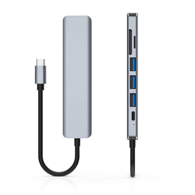 7 In 1 HDMI+SD/TF+USB2.0x2+USB3.0+PD to Type-C HUB Docking Station, 7 In 1 Station