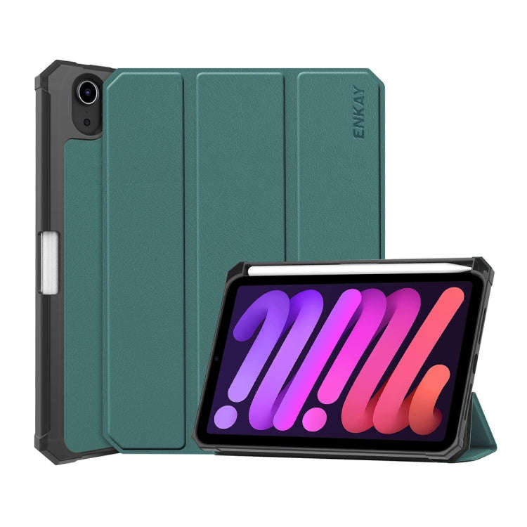ENKAY Custer Texture Horizontal Flip PU+TPU Leather Case with Three-folding Holder & Sleep / Wake...