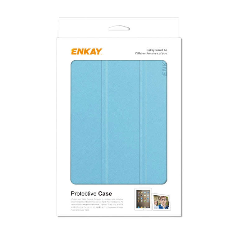 ENKAY Custer Texture Horizontal Flip PU+TPU Leather Case with Three-folding Holder & Sleep / Wake...