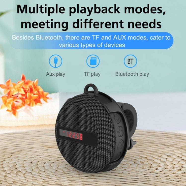 BT368 LED Digital Display Bluetooth Speaker Outdoor Portable IPX65 Waterproof Support Hands-free ...