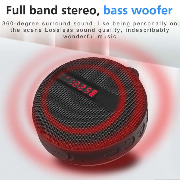 BT368 LED Digital Display Bluetooth Speaker Outdoor Portable IPX65 Waterproof Support Hands-free ...