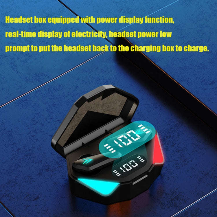 TWS-Y04 Bluetooth 5.0 TWS Binaural True Stereo Touch Control Gaming Earphone with LED Charging Case