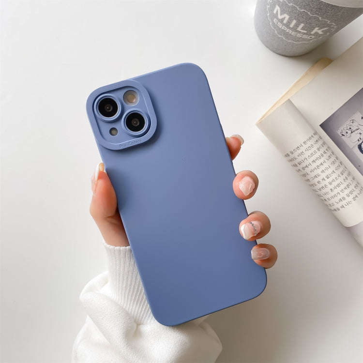 Straight-Edge Solid Color Liquid Silicone Shockproof Full Coverage Protective Case, For iPhone 13...