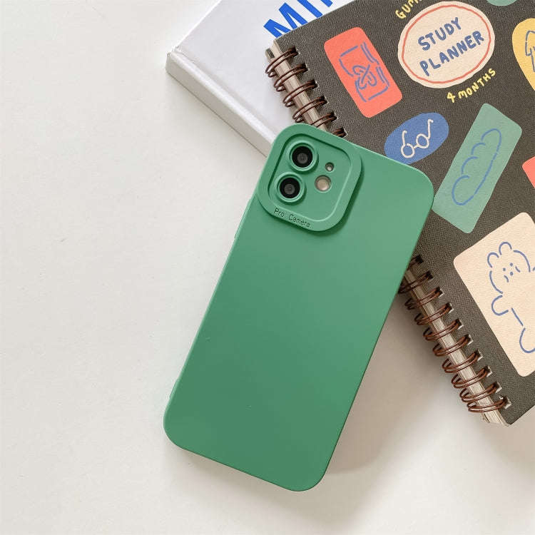 Straight-Edge Solid Color Liquid Silicone Shockproof Full Coverage Protective Case, For iPhone 11...