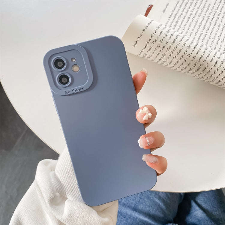 Straight-Edge Solid Color Liquid Silicone Shockproof Full Coverage Protective Case, For iPhone 11...