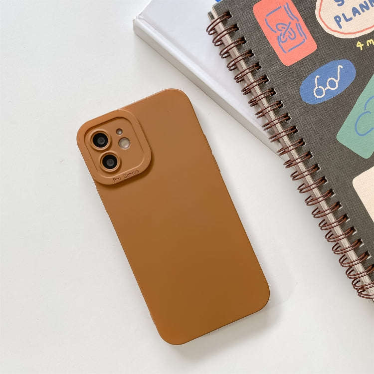 Straight-Edge Solid Color Liquid Silicone Shockproof Full Coverage Protective Case, For iPhone 11...