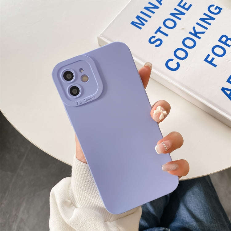 Straight-Edge Solid Color Liquid Silicone Shockproof Full Coverage Protective Case, For iPhone 11...