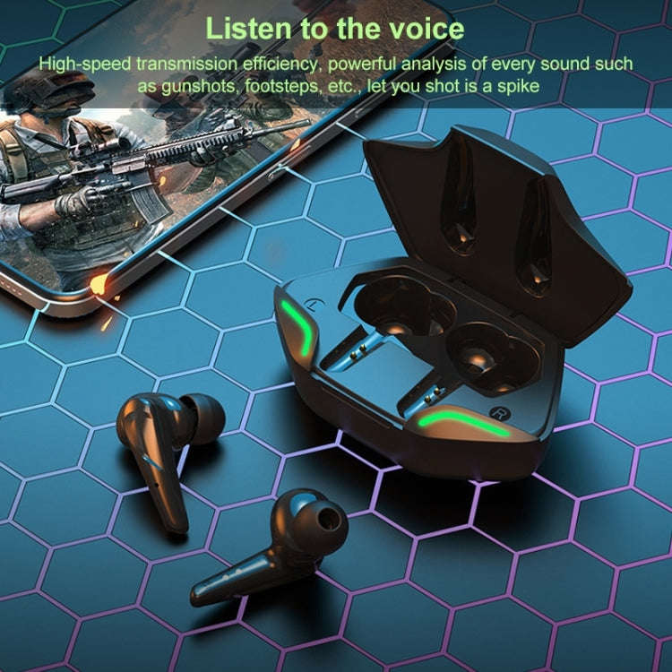 TWS-G11 Bluetooth 5.0 Low Latency TWS Stereo Gaming Earphone with Cool LED